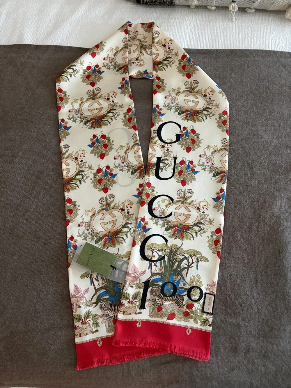 Gucci 100th Anniversary Silk Scarf